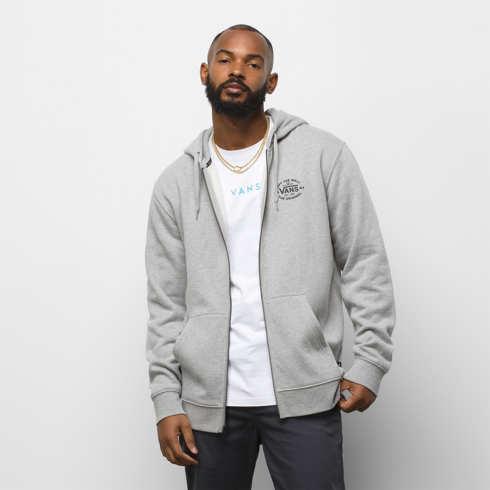 Vans Seasonal Full Zip Hoodie (cement Heather)