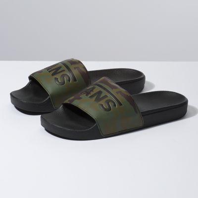 Vans Mens Camo Slide-on (black/green)