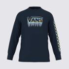 Vans Kids Heatwave Long Sleeve T-shirt (dress Blues)