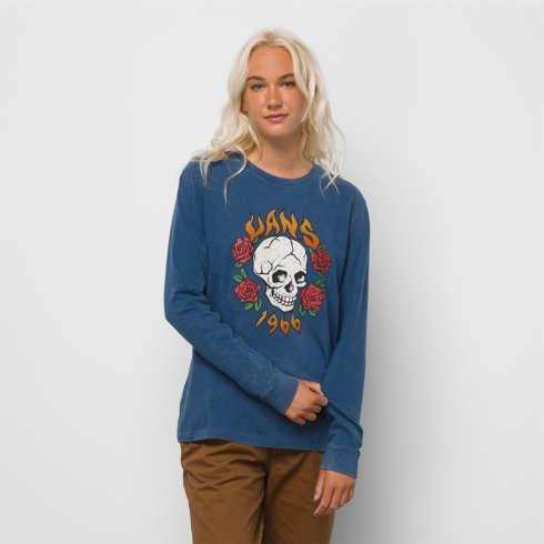 Vans Rosa Long Sleeve Bff Tee (dark Denim)