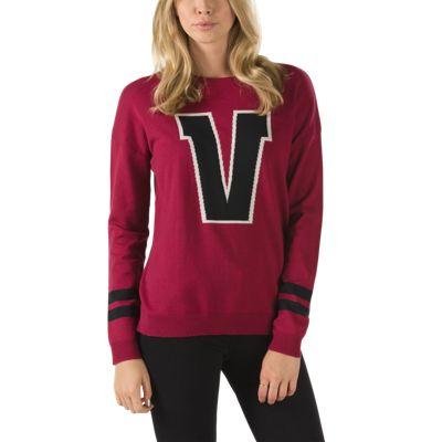 Vans Mens Shoes Skate Shoes Mens Shoes Mens Sandals Yodelay Sweater (rumba Red) Womens Sweatshirts