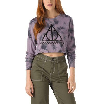 Vans X Harry Potter&trade; Long Sleeve Crop Tee (deathly Hallows/tie Dye)