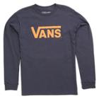 Vans Boys Vans Classic Ls T-shirt (navy/mineral Yellow) T-shirts: Large