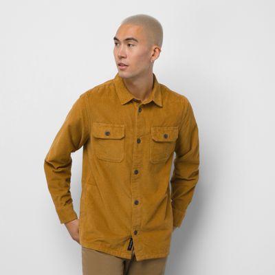 Vans Waffle Corduroy Buttondown Shirt (bone Brown)