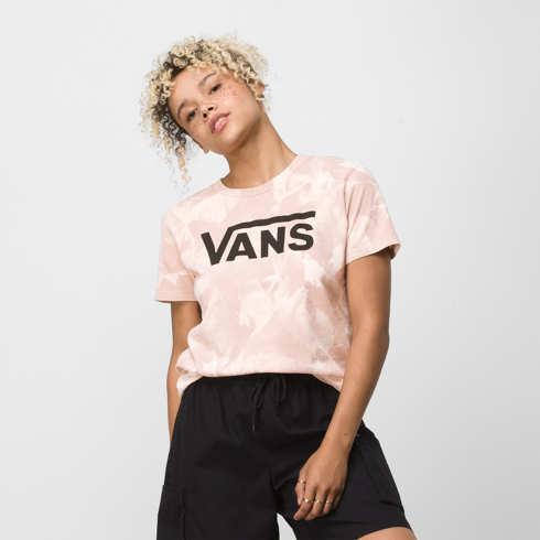 Vans Logo Wash Crew Tee (peach Whip Wash)