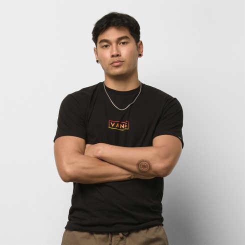 Vans Classic Easy Box T-shirt (black/true Red/golden Yellow)