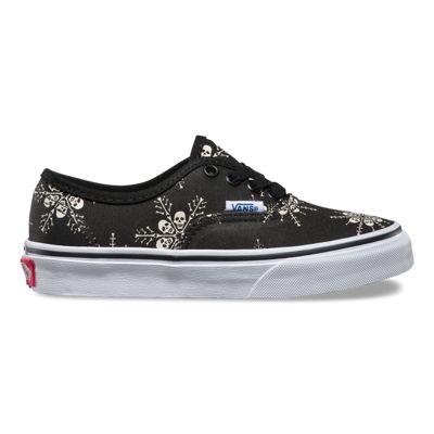 Vans Kids Van Doren Authentic (skull Snowflake/black) Kids Shoes