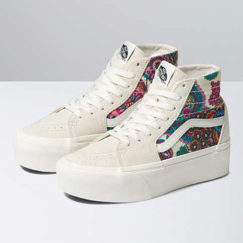 Vans Sk8-hi Tapered Stackform (paisley Bloom Turtledove)