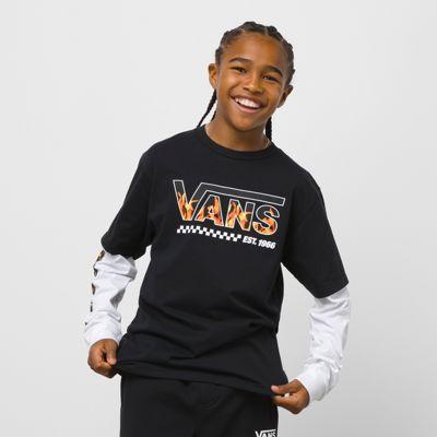 Vans Kids Digi Flames Twofer T-shirt (black)