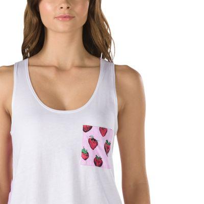 Vans Strawberried Pocket Tank (white/strawberries)