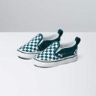 Vans Toddler Checkerboard Slip-on V (color Theory Checkerboard Deep Teal)