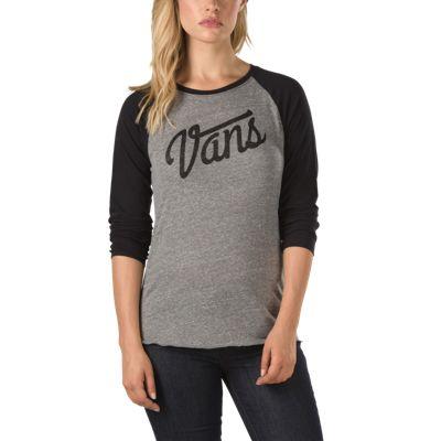 Vans Batter Up Baseball Tee (grey Heather-black)