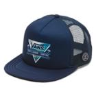 Vans 2018 Vtcs Logo Fill Trucker Hat (dress Blues)