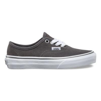 Vans Kids Suede Authentic (pewter/true White) Kids Shoes