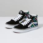 Vans Kids Iridescent Check Sk8-hi (black/true White)