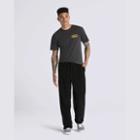 Vans Range Baggy Tapered Corduroy Acid Wash Elastic Waist Pant (black)