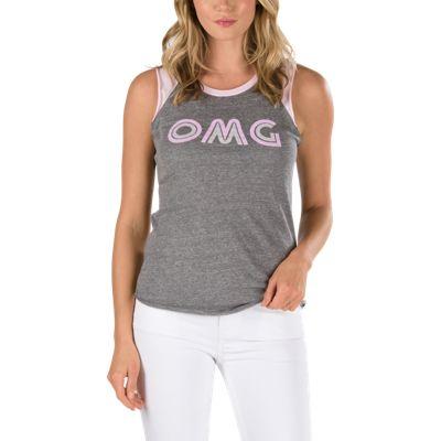 Vans Carefree Muscle Tee (grey Heather-pink Lady)