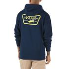 Vans Full Patched Pullover Hoodie (dress Blues/green Sheen)