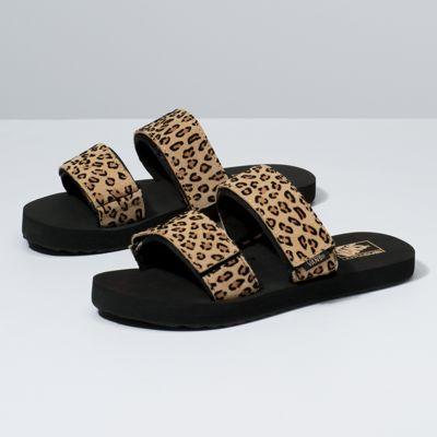 Vans Mini Leopard Cayucas Slide (suede/black)