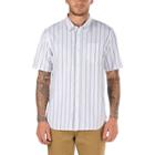 Vans Gilbert Crockett Stripe Buttondown Shirt (white-black)