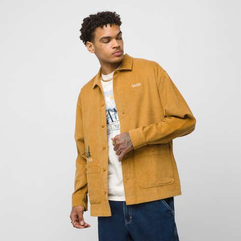 Vans Scenic Corduroy Shacket (bone Brown)