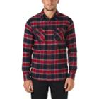 Vans Banfield Flannel Shirt (black/red Dahlia)