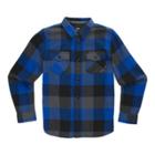 Vans Boys Box Flannel Shirt (mazarine Blue/asphalt)