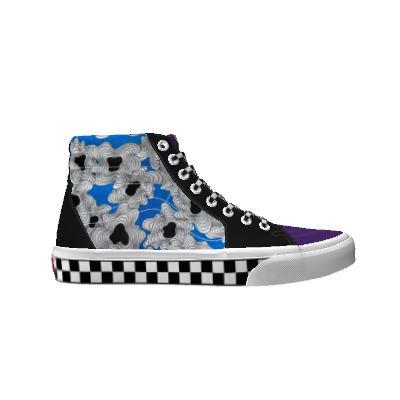 Vans Customade By Vans Family Blue Lily Sk8-hi (customs)