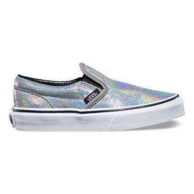 Vans Kids Matte Iridescent Slip-on (silver)