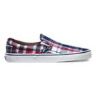 Vans Shoes Plaid Mix Slip-on (dress Blues/white)