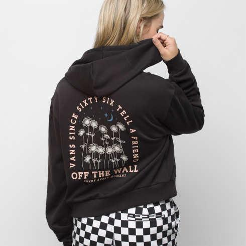 Vans Flower Nite Cropped Hoodie (black)