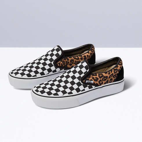 Vans Customs Leopard Checkerboard Slip-on Platform (customs)
