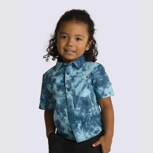 Vans Little Kids Viewside Buttondown Shirt (vans Teal)