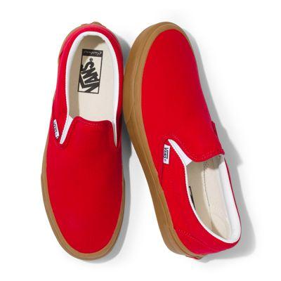 Vans Customs Racing Red Gum Sole Slip-on (customs)