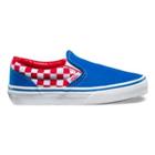 Vans Kids Checkerboard Slip-on (racing Red/imperial Blue)