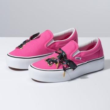 Vans Oversized Lace Slip-on Platform (carmine Rose/true White)