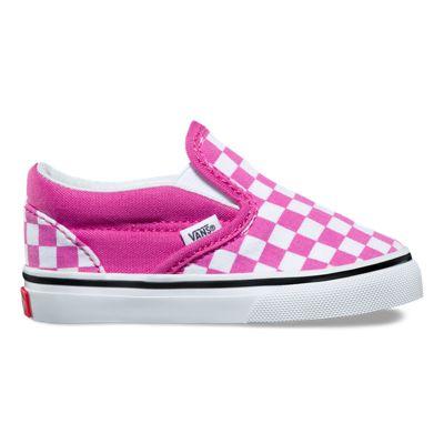 Vans Toddler Checkerboard Slip-on (raspberry Rose/true White)
