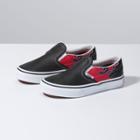 Vans Kids Moto Flame Slip-on (black/racing Red)