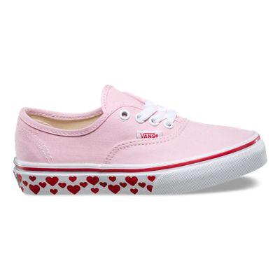 Vans Kids Hearts Tape Authentic (pink Lady/red)