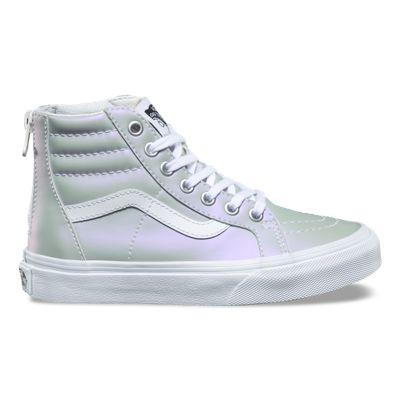 Vans Kids Muted Metallic Sk8-hi Zip (gray/violet)