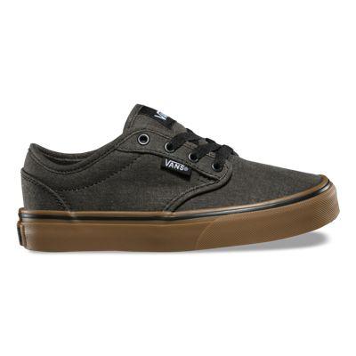 Vans Kids Atwood (washed Canvas Black/gum)