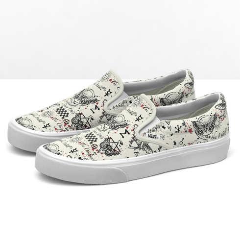 Vans Classic Slip-on (butterfly Journal Marshmallow/black)