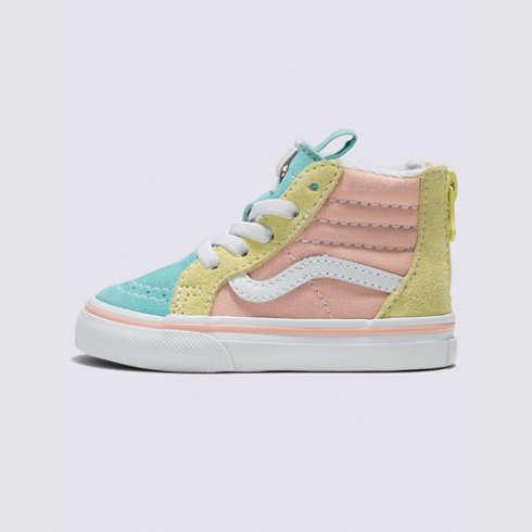 Vans Toddler Pastel Block Sk8-hi Zip (multi/white)