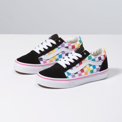 Vans Kids Checkerboard Old Skool (rainbow/true White)