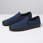 Vans Metallic Twill Classic Slip-on (dress Blues/black)
