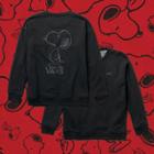 Vans X Peanuts Tonal Embroidery Crew Sweatshirt (black)