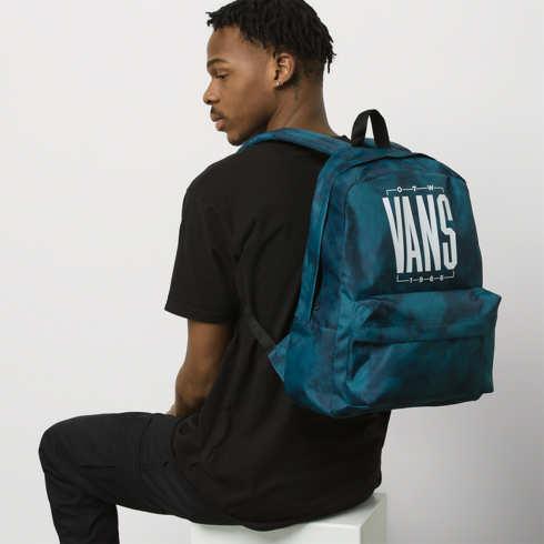 Vans Old Skool Printed Backpack (blue Coral/tie Dye)