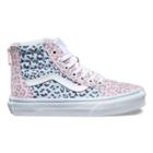 Vans Kids 2-tone Leopard Sk8-hi Zip (chalk Pink/baby Blue)