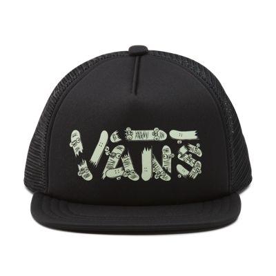 Vans Boys Vans Logo Trucker Hat (black(glow In The Dark))