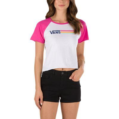Vans Tracker Cropped Tee (white-beetroot Purple)